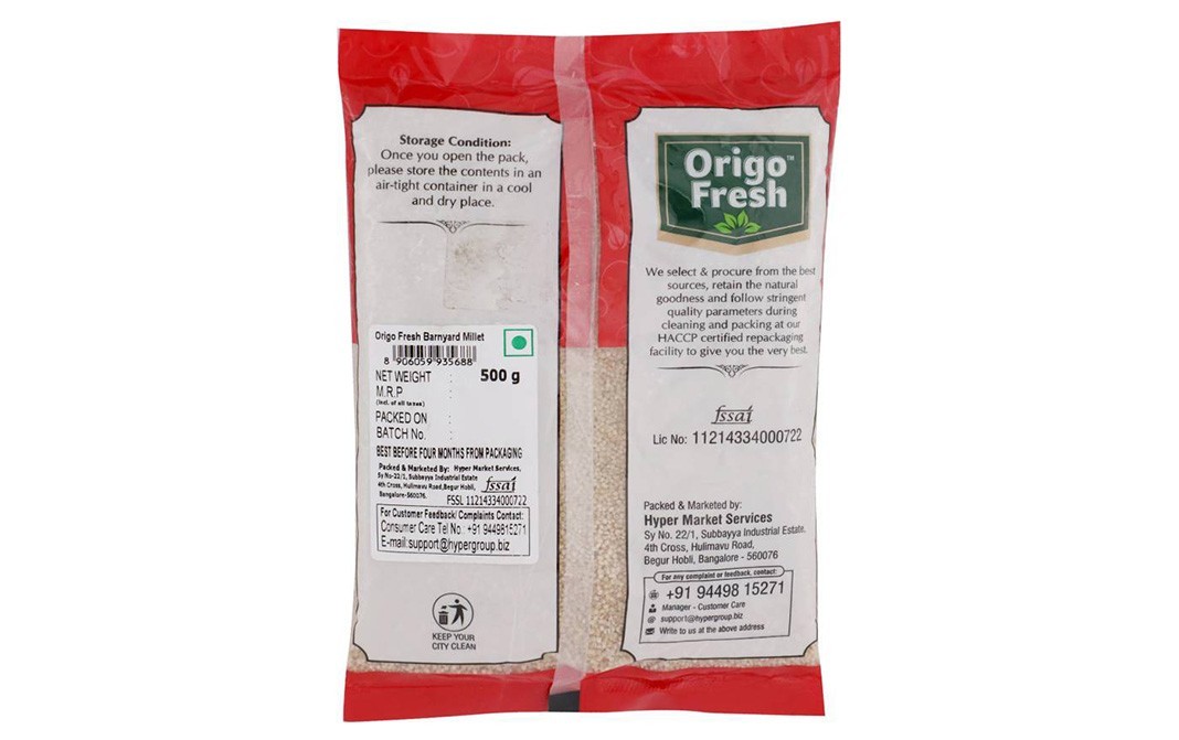 Origo Fresh Barnyard Millet    Pack  500 grams